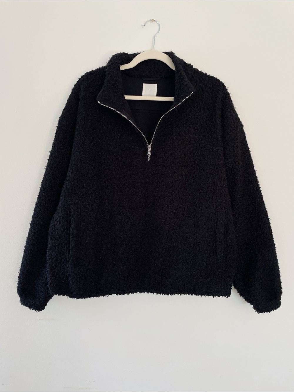 Smock Mohawk General Quarter Zip Teddy Jacket Fleece Sherpa Fuzzy Baggy Loose XS